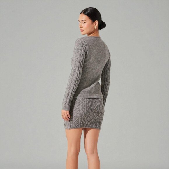 NWT ASTR Argyle Knit Wool Blend Cardigan Sweater - Picture 10 of 10